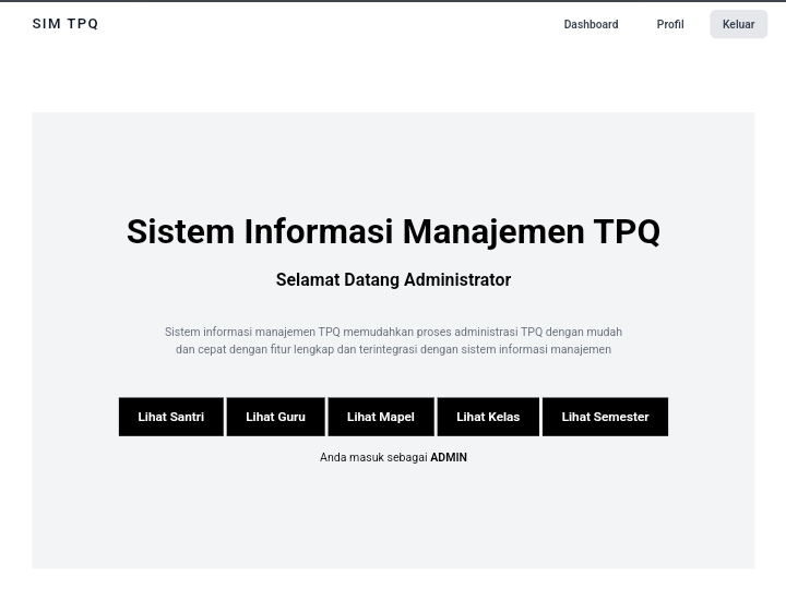 Sistem Pencatatan Data TPQ