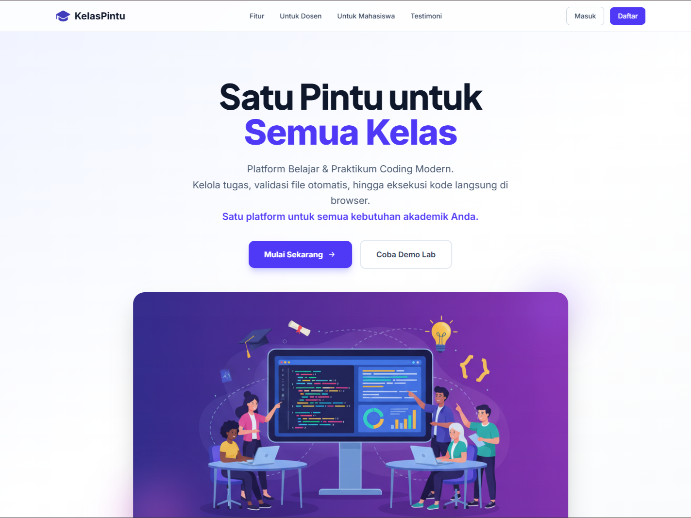 Sistem Manajemen Pembelajaran dan Virtual Lab