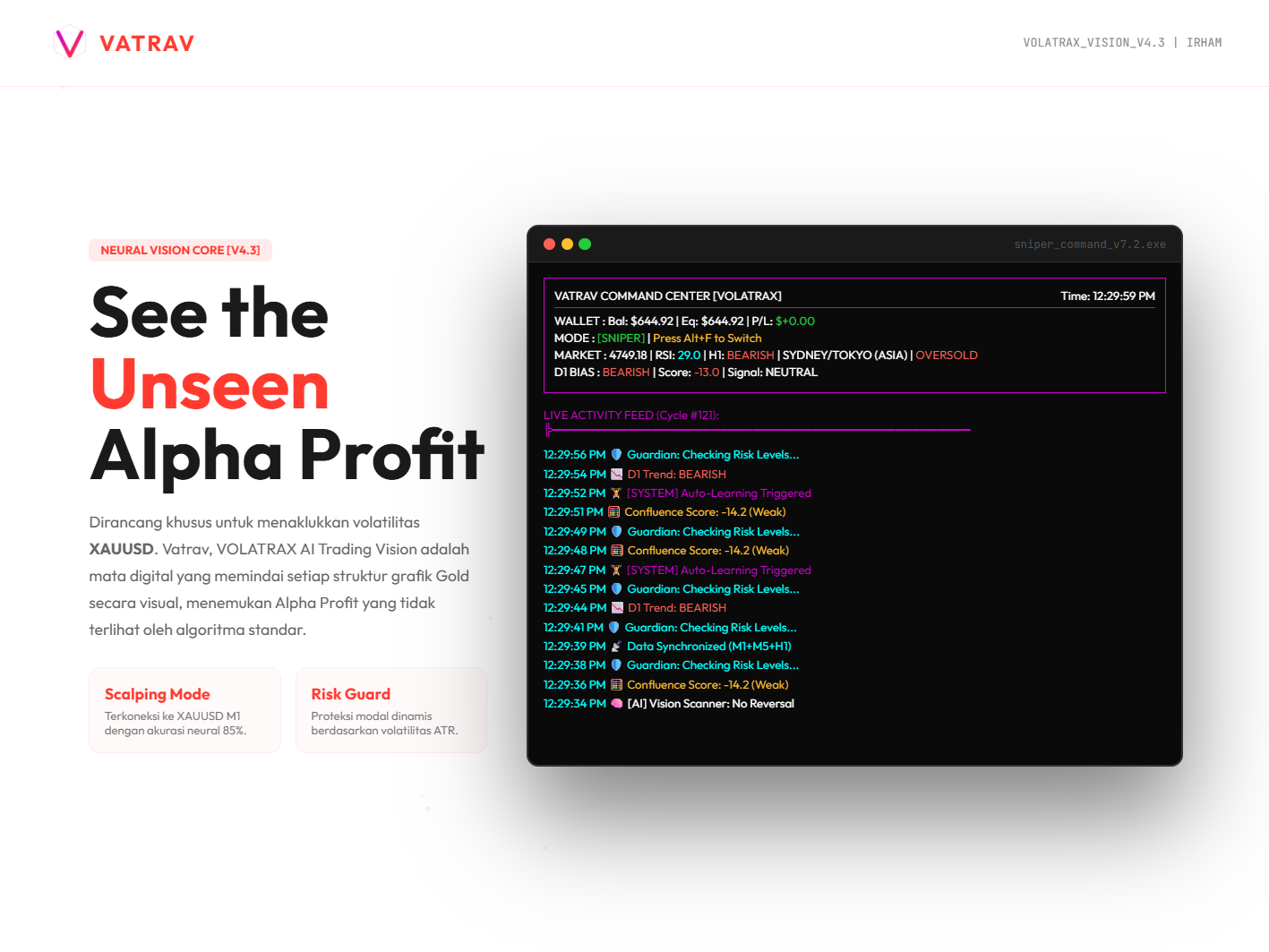 Volatrax AI Trading Vision