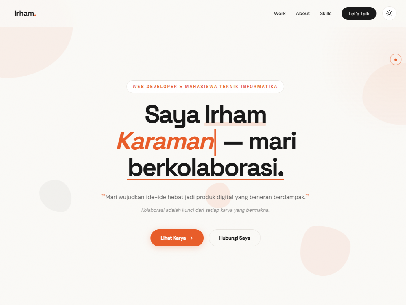 Portfolio Baru Irham Karaman